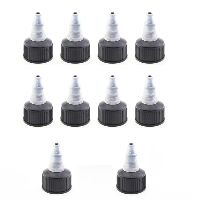 ZHYOHEN 10PCS 24/420mm Reusable HDPE Squeeze Bottle Tip Replacement Combination Caps for Cosmetic and Craft Container - Image 1